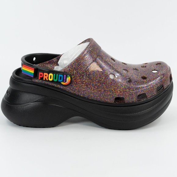 CROCS Shoes Crocs Womens Classic Bae Glitter Platform Clog Lgbtq